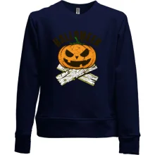 Детский свитшот без начеса с тыквой Halloween