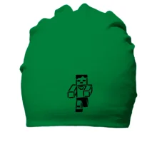 Хлопковая шапка с силуэтом персонажа Minecraft