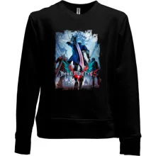 Детский свитшот без начеса с постером игры Devil May Cry 5