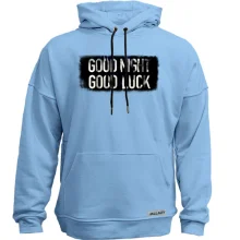 Худі без начосу з написом Good Night - Good Luck