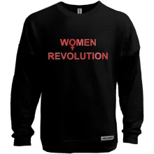 Свитшот без начеса с надписью "women revolution"