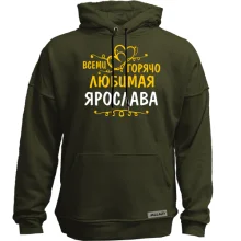 Худи без начеса с надписью 
