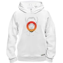 Худи BASE Portrait with an orange circle