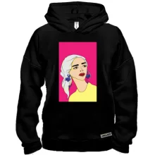 Худи BASE Blonde on pink background
