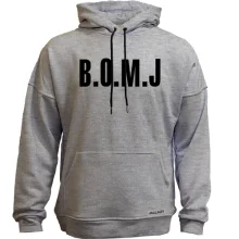 Худі без начосу з логотипом B O M J