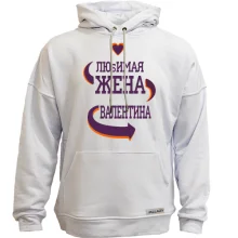 Худи без начеса с надписью 