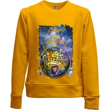 Дитячий світшот без начосу з леопардом "Enjoy the universe" (2)