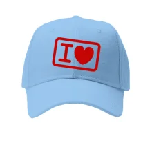 Детская кепка I love в виде красного штампа