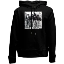 Детское худи без начеса Ramones Band чб