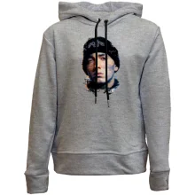 Детское худи без начеса с Eminem в глитчах