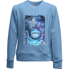 Дитячий світшот без начосу з блакитним монстром "enjoy the universe"