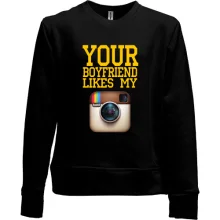 Детский свитшот без начеса Your boyfriend like my Instagram