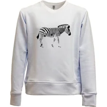Дитячий світшот без начосу з зеброю