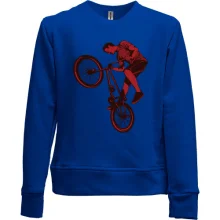Дитячий світшот без начосу з BMX велосипедистом