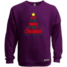 Свитшот без начеса с надписью "believe in the magic"