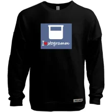 Свитшот без начеса i love stogramm (я люблю стограмм)