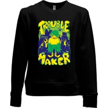 Детский свитшот без начеса Trouble Maker с монстром