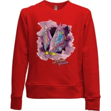 Детский свитшот без начеса lorem ipsum butterfly