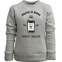 Детский свитшот без начеса Death is more perfect than life