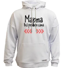 Худи без начеса с надписью 