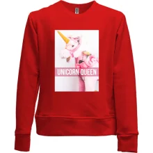 Детский свитшот без начеса Unicorn Queen
