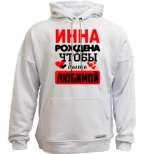 Худи без начеса с надписью 
