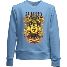 Детский свитшот без начеса anarchy golden skull
