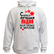 Худи без начеса с надписью 