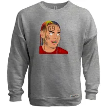 Світшот без начосу з 6IX 9NINE з білими очима