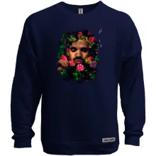 Свитшот без начеса с Drake и цветами