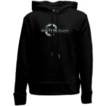 Детское худи без начеса с логотипом Bethesda