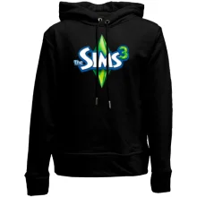 Детское худи без начеса с логотипом Sims 3