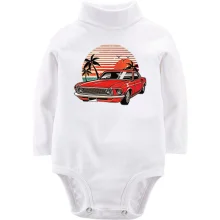 Детское боди с длинным рукавом Ford Mustang Retro