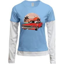 Комбинированный лонгслив Ford Mustang Retro