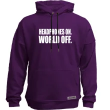 Худи без начеса Headphones On - World Off