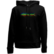 Детское худи без начеса с неоновым логотипом Cyberpunk 2077