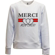 Детский свитшот без начеса Merci mon cheri