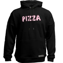 Худи без начеса с надписью "Pizza"