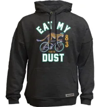 Худи без начеса с надписью "Eat my dust"