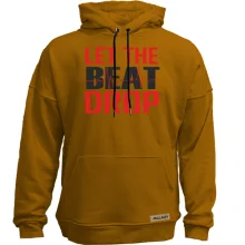 Худи без начеса с надписью "Let me beat drop"