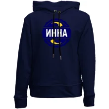 Детское худи без начеса с именем Инна в круге