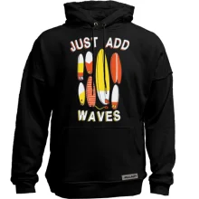 Худи без начеса Just add waves Серфинг