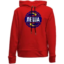 Детское худи без начеса с именем Леша в круге