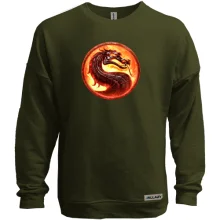 Світшот без начосу з огненним логотипом Mortal Kombat