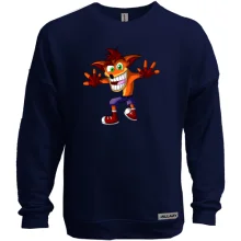 Свитшот без начеса с иллюстрированным Crash Bandicoot