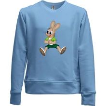 Дитячий світшот без начосу з веселим зайцем (Ну постривай!)