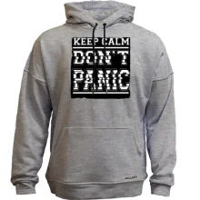 Худи без начеса Keep Calm Don't Panic