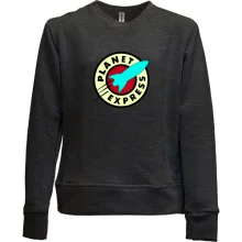 Детский свитшот без начеса с логотипом Planet Express