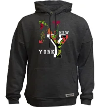Худи без начеса New York Flowers