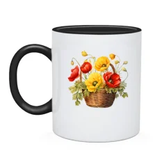 Чашка з кошиком маків
